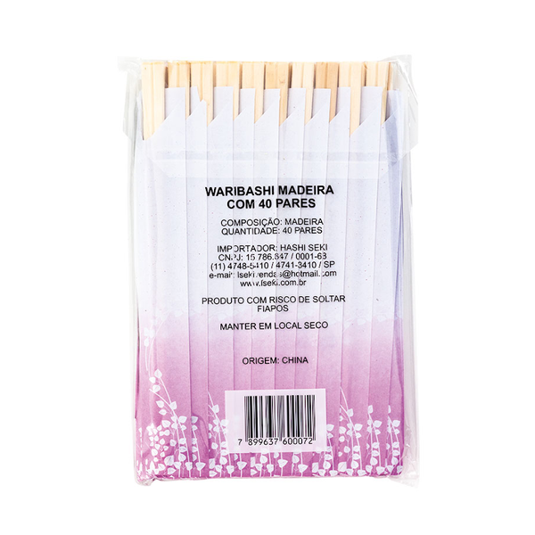WARIBASHI MADEIRA C/40 PARES