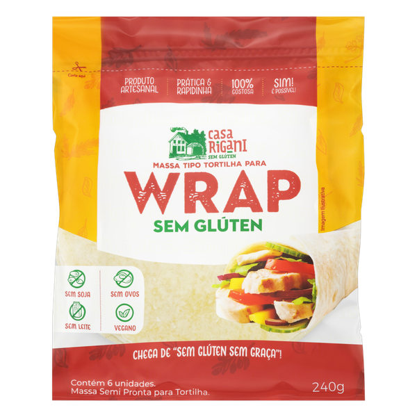WRAP CASA RIGANI 240G S/ GLUTEN