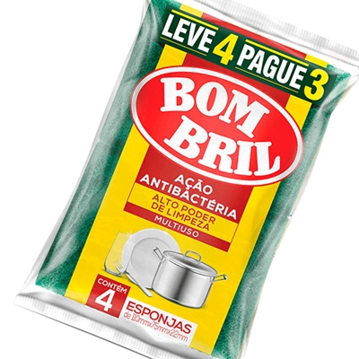 BOMBRIL ESPONJA MULTIUSO LV4PG3