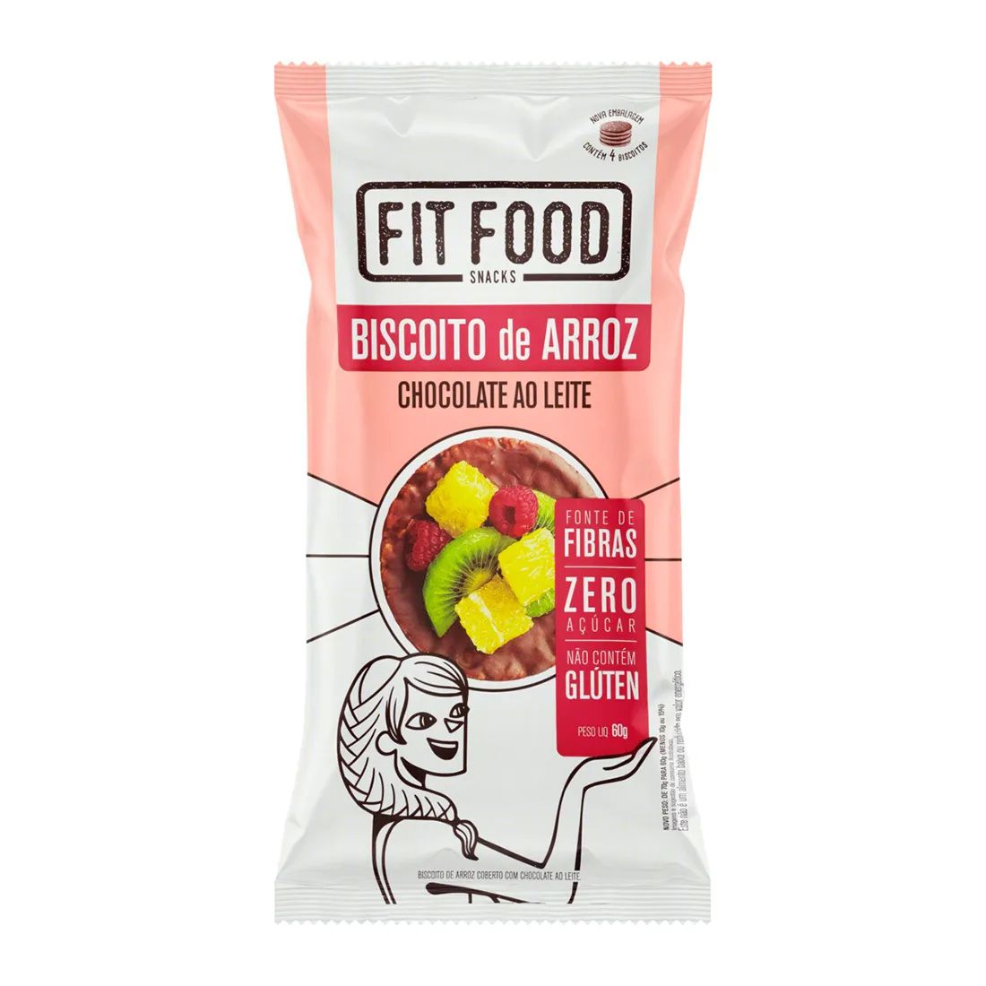 FIT FOOD BISC.DE ARROZ 60GR CHO/LEI