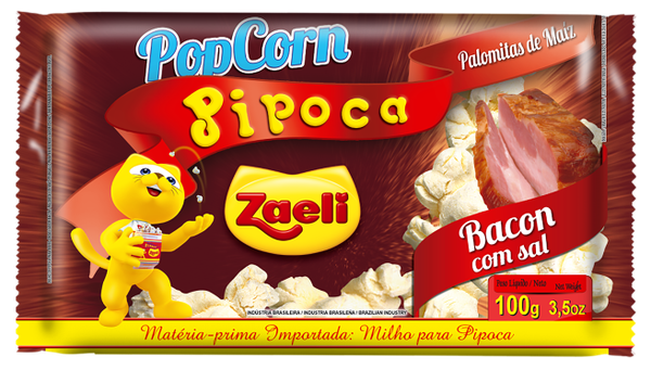 ZAELI PIPOCA MIC. 100G BACON