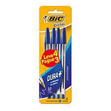 CANETA BIC CRISTAL AZUL LV4PG3