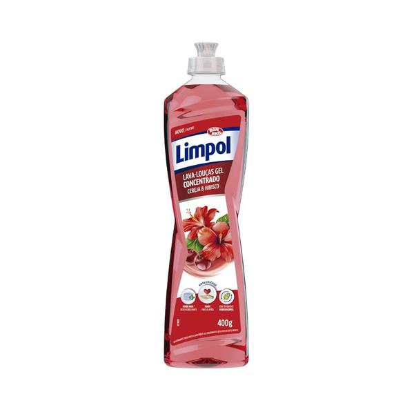DETERG.LIMPOL GEL 400G CEREJA E HIBISCO