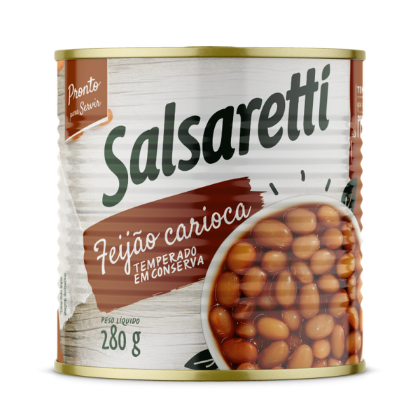 FEIJAO SALSARETTI 280G CARIOCA LATA