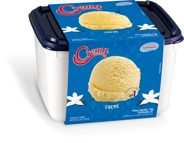 SORVETE GEMELLI 2L CREAM CREME N.1