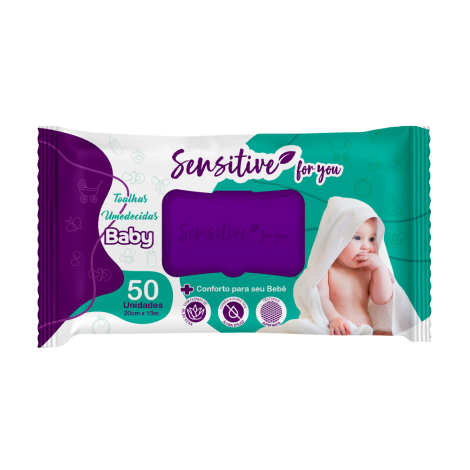 TOALHA UMED. SENSITIVE FOR YOU 50UN