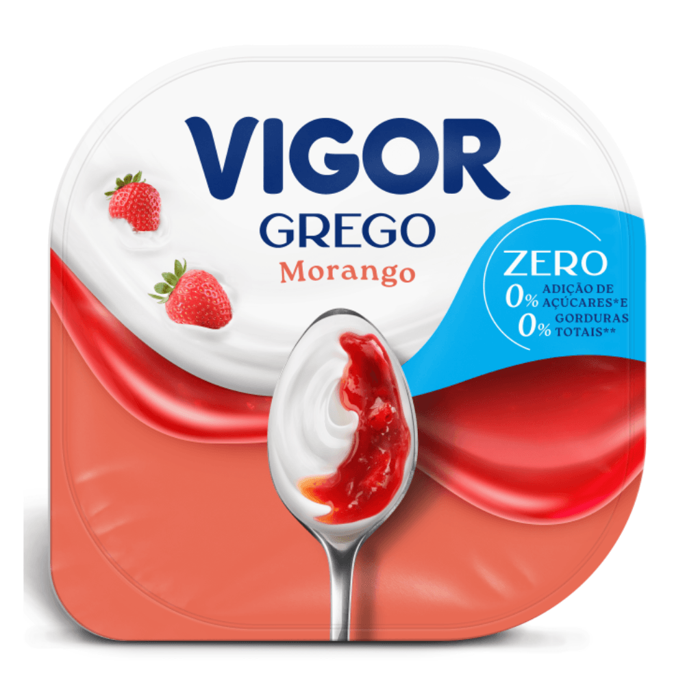 IOGURTE VIGOR GREGO MORANGO ZERO 90G 