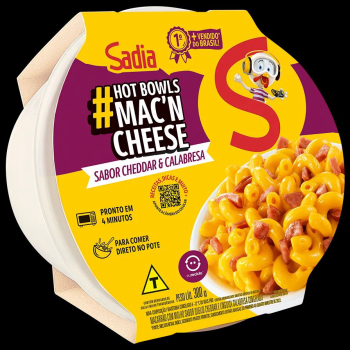MACN CHEESE SADIA 350G CHEDDAR/CALABRES