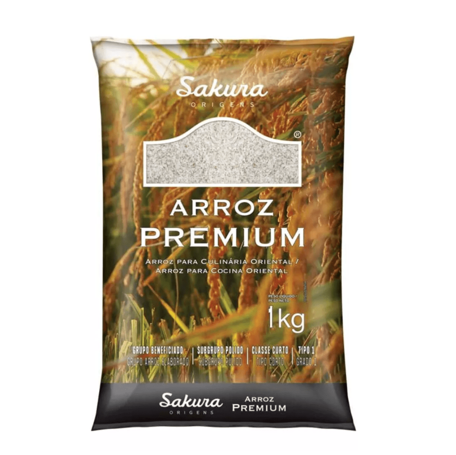 ARROZ JAPONES SAKURA 1KG PREMIUM GRAO