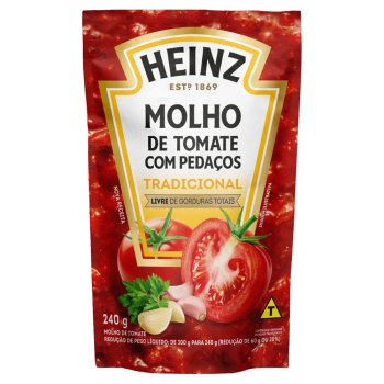 MOLHO TOMATE HEINZ 240G TRADICIONAL SACH