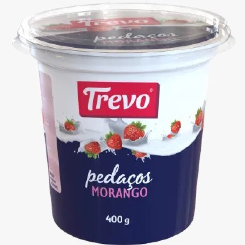 IOGURTE TREVO 400G PEDAÇOS MORANGO