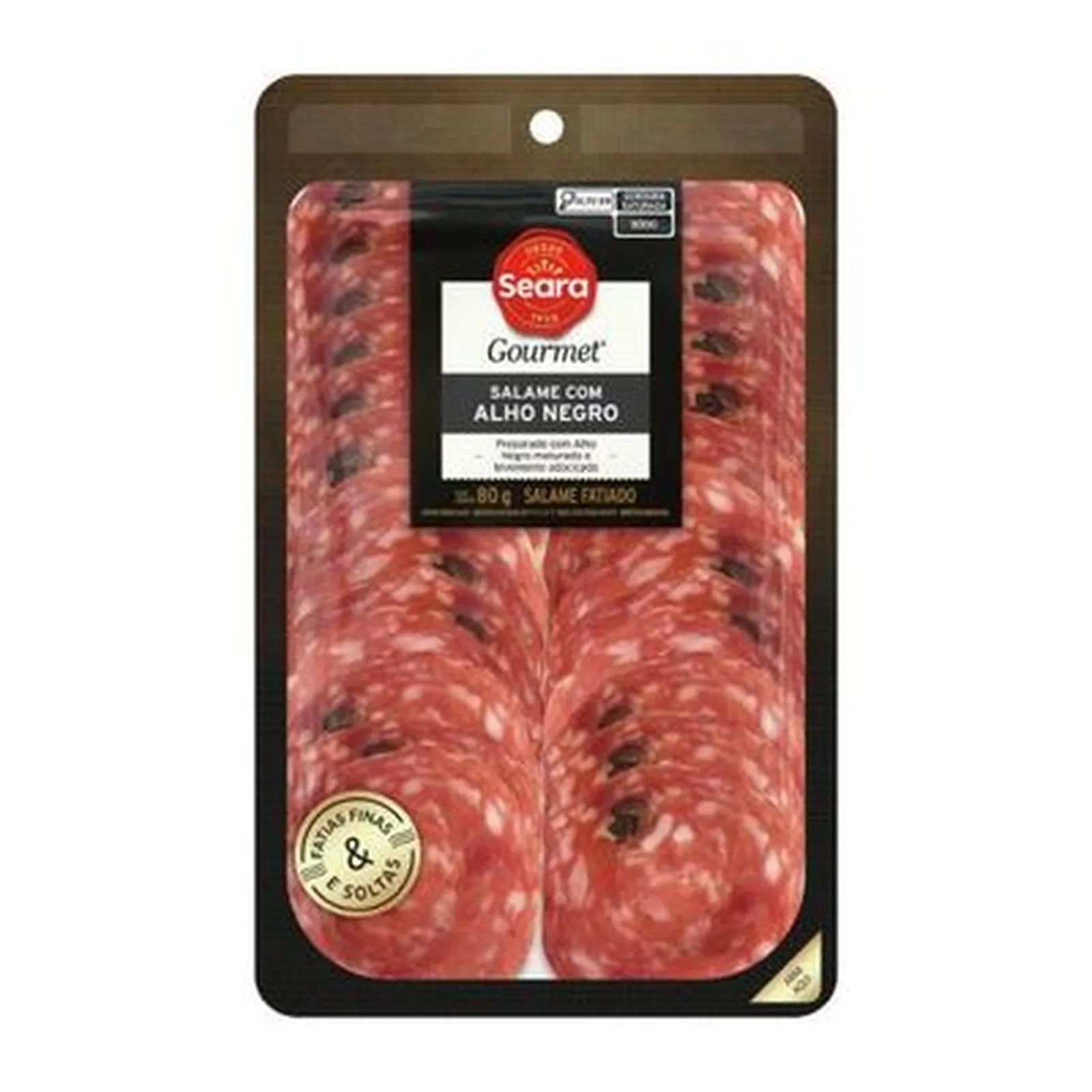 SALAME SEARA GOURMET 80G ALHO NEGRO