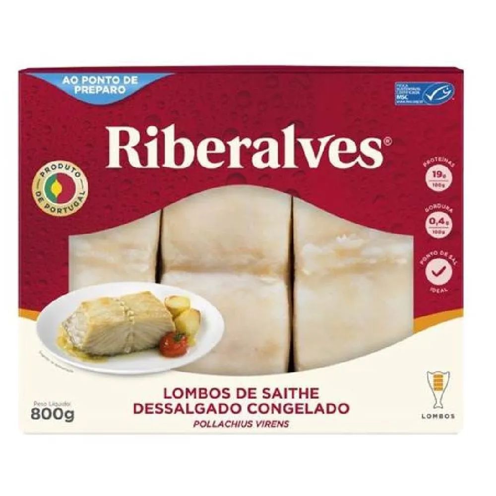 LOMBO BACALHAU RIBERALVES SAITHE 800G