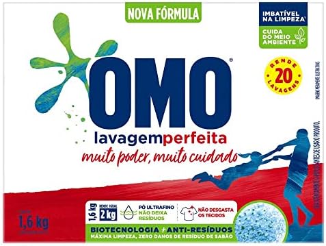 LAVA ROUPAS OMO PO LAVAGEM PERFEITA 1,6KG 
