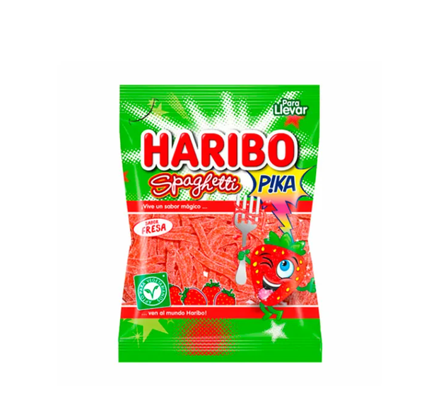 BALA HARIBO SPAGHETTI MORANGO ACIDO 75G 