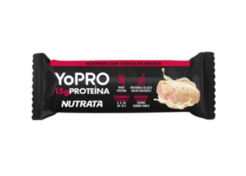 BARRA DE PROTEINA YOPRO 55G MORANGO C/CH