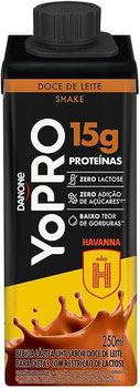 BEBIDA DANONE 250ML YOPRO 15G DOCE LEITE
