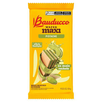 BISCOITO BAUDUCCO WAFER 104G MAXI PISTACHE