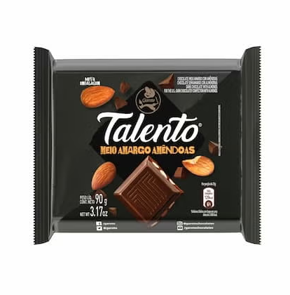 CHOCOLATE TALENTO MEIO AMARGO AMENDOAS 85G