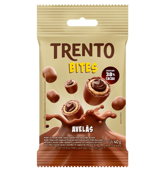 CHOCOLATE TRENTO 40G BITES AVELA AO LEITE