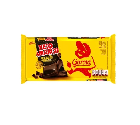 CHOCOLATE GAROTO  MEIO AMARGO 80G