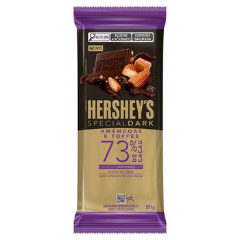 CHOCOLATE HERSHEYS 80G 73% DARK AMENDOAS