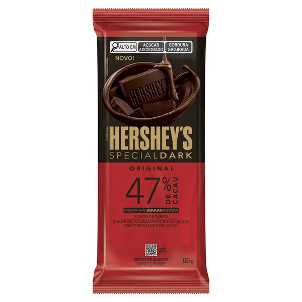 CHOCOLTATE HERSHEYS 80G 47% DARK ORIGINAL