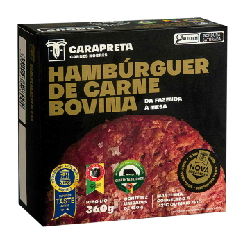 HAMBURGUER CARAPRETA 360G ANGUS