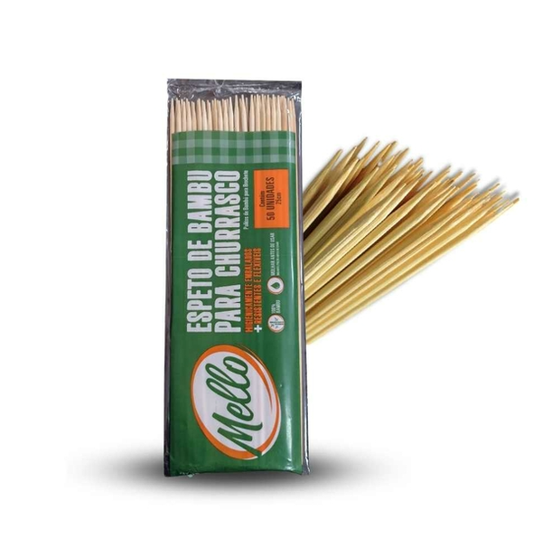 ESPETO BAMBU CHURR MELLO 25CM