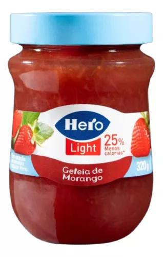 GELEIA HERO LIGHT 320G MORANGO
