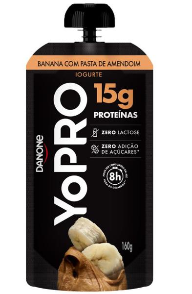 IOGURTE YOPRO BANANA/PASTA AMENDOIM POUCHE 160G 