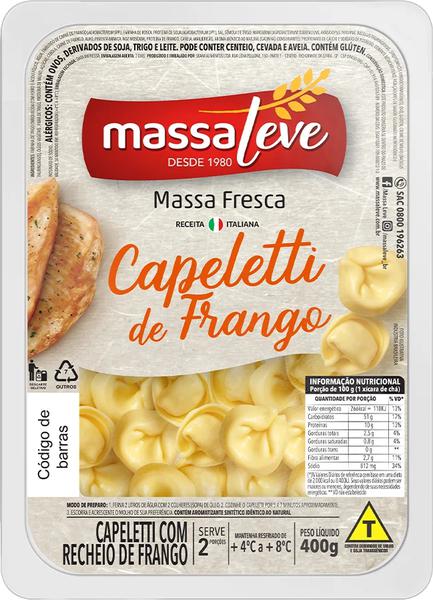 MASSA MASSA LEVE CAPELETTI FRANGO 400G