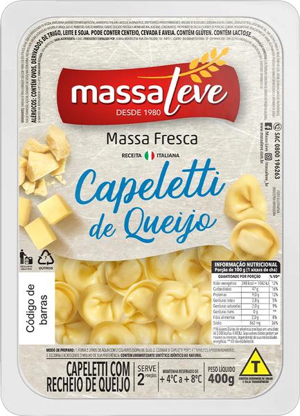 MASSA MASSA LEVE  CAPELETTI QUEIJO 400G