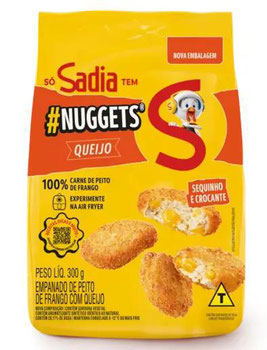 NUGGETS SADIA FRANGO C/QUEIJO 300G