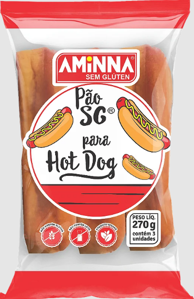 PAO HOTDOG AMINNA 270G S/GLUTEN