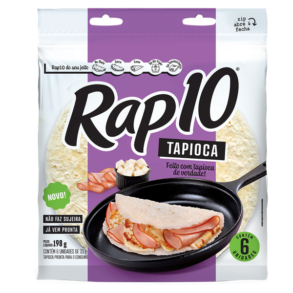 PAO TORTILHA RAP 10 198G TAPIOCA