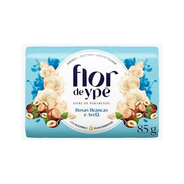 SABONETE FLOR DE YPE ROSAS BRANCAS/AVELA 85G