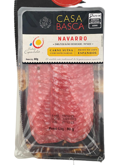 SALAME CASA BASCA 80G NAVARRO FATIADO