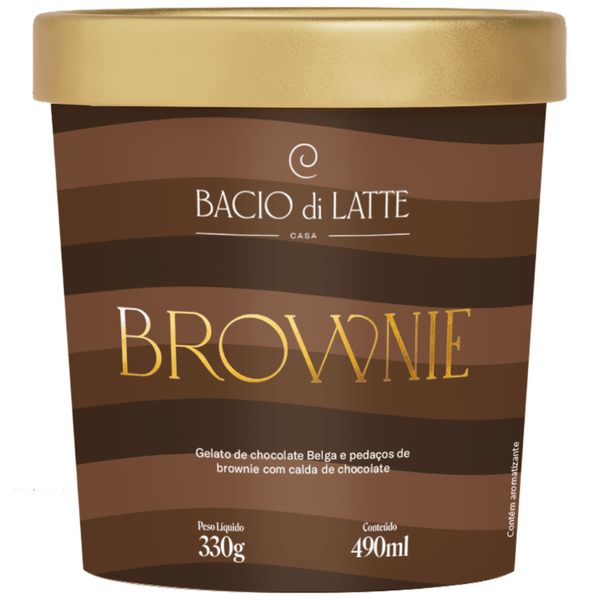 SORVETE BACIO DI LATTE 490ML BROWNIE
