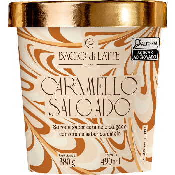 SORVETE BACIO DI LATTE 380ML CARAMEL SALGADO