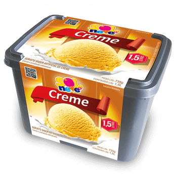 SORVETE SOL E NEVE CREME AMARELO 1,5L