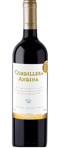 VINHO CHILENO CORDILLERA ANDINA MALBEC 750ML 