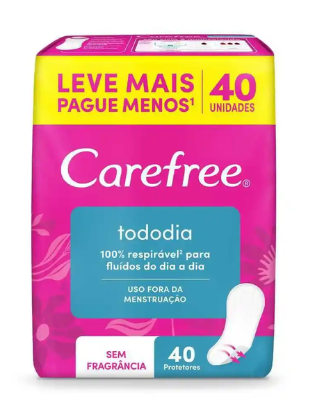 Absorvente Carefree 40un S/Perfume Todo dia