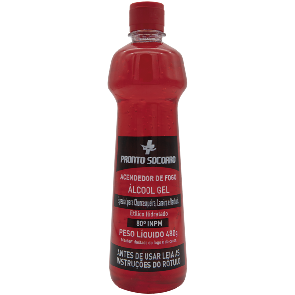 Alcool Gel Pronto Socorro 480g 80° Acendedor