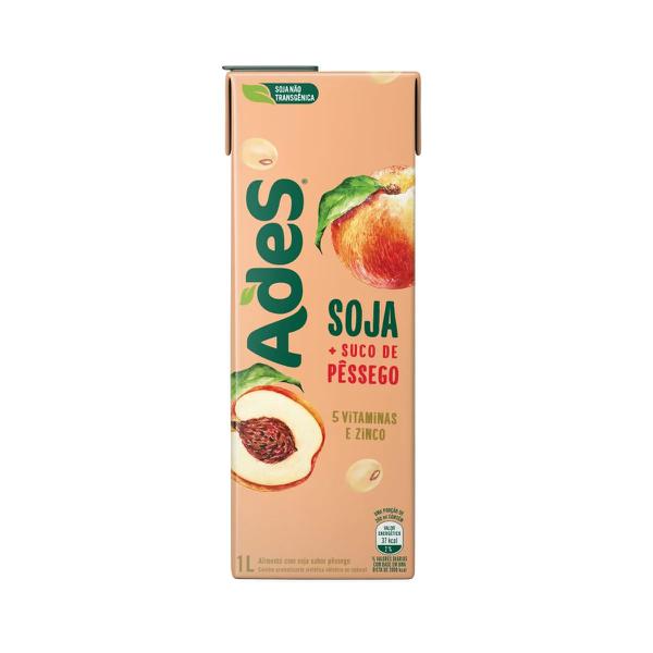 Alimento Soja Ades 1l Pessego