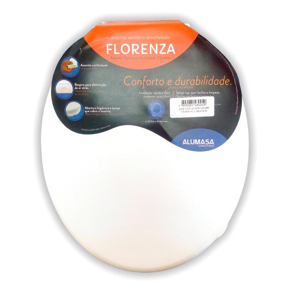 Assento Sanitario Florenza Branco Almofadado