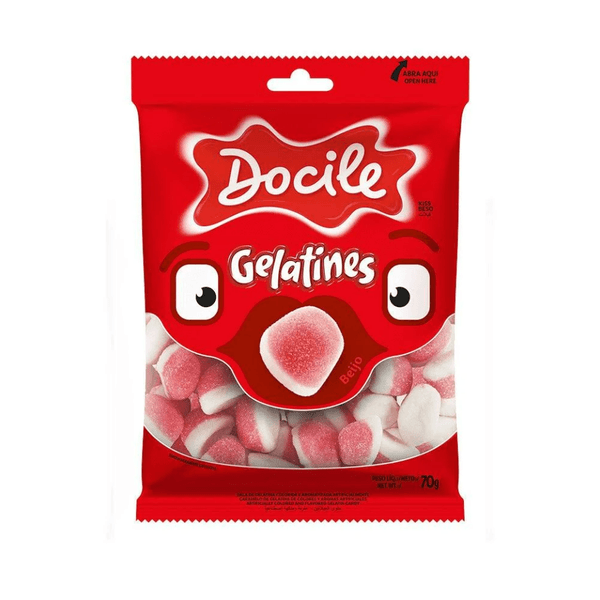 Bala Docile Gelatines 80g Beijo