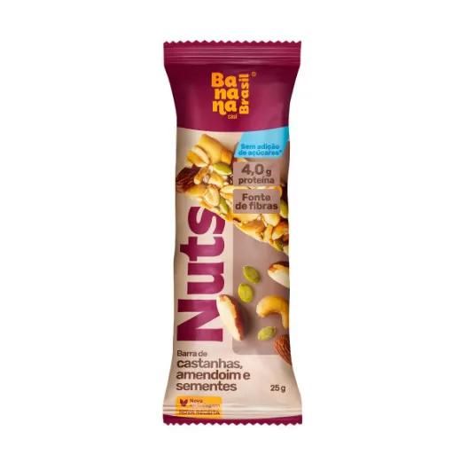 Barra Nuts Castanha/Amendoim 25g Coco*