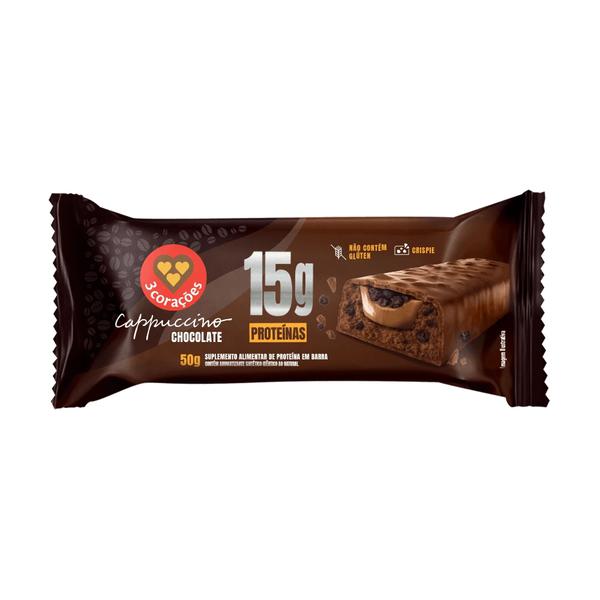 Barra Proteina 3 Coracoes 50g Chocolate