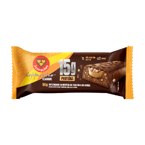 Barra Proteina 3 Coracoes 50g Classic